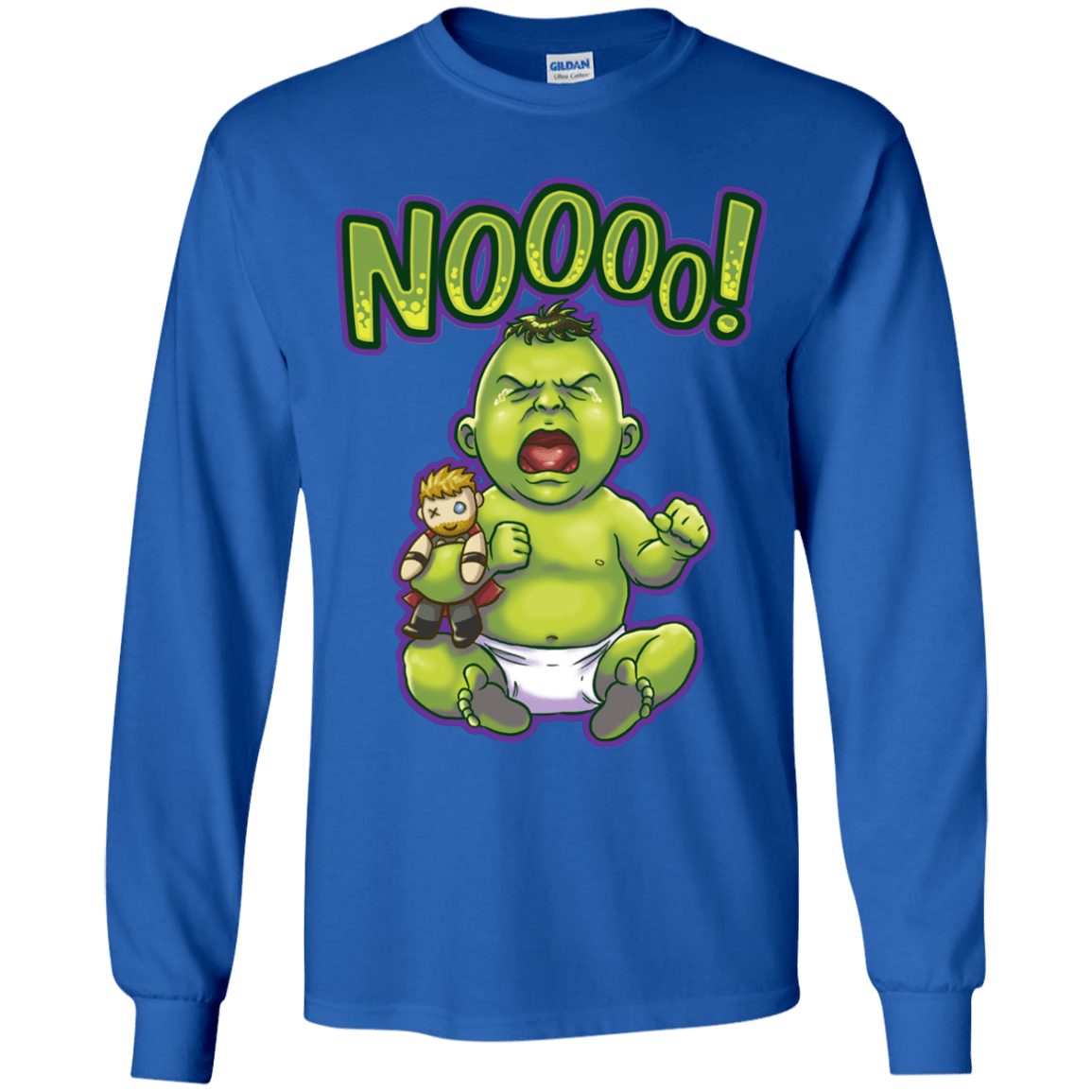 T-Shirts Royal / YS Green Crybaby Youth Long Sleeve T-Shirt