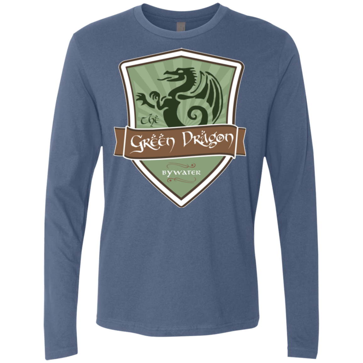T-Shirts Indigo / Small Green Dragon (1) Men's Premium Long Sleeve