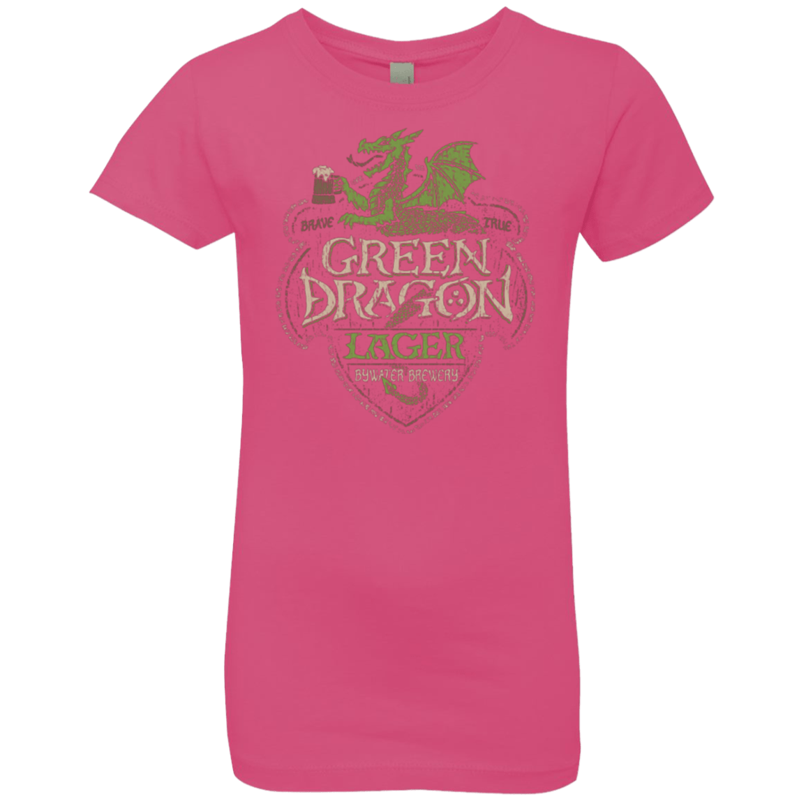 T-Shirts Hot Pink / YXS Green Dragon Girls Premium T-Shirt