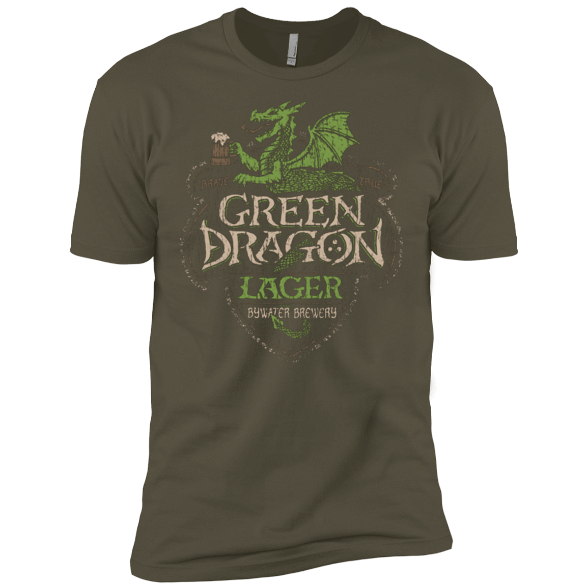 T-Shirts Military Green / X-Small Green Dragon Men's Premium T-Shirt