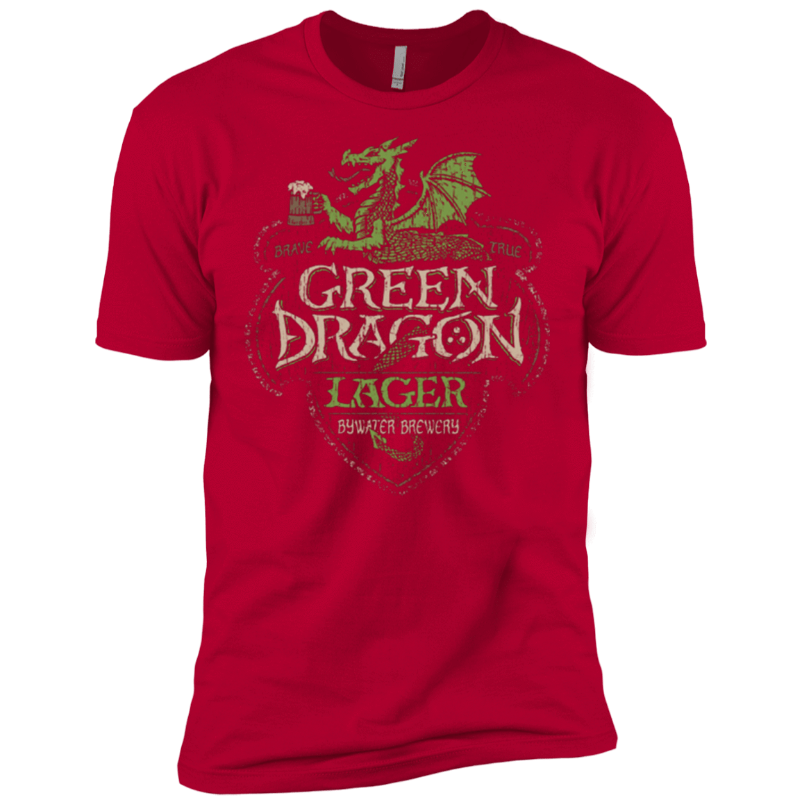 T-Shirts Red / X-Small Green Dragon Men's Premium T-Shirt