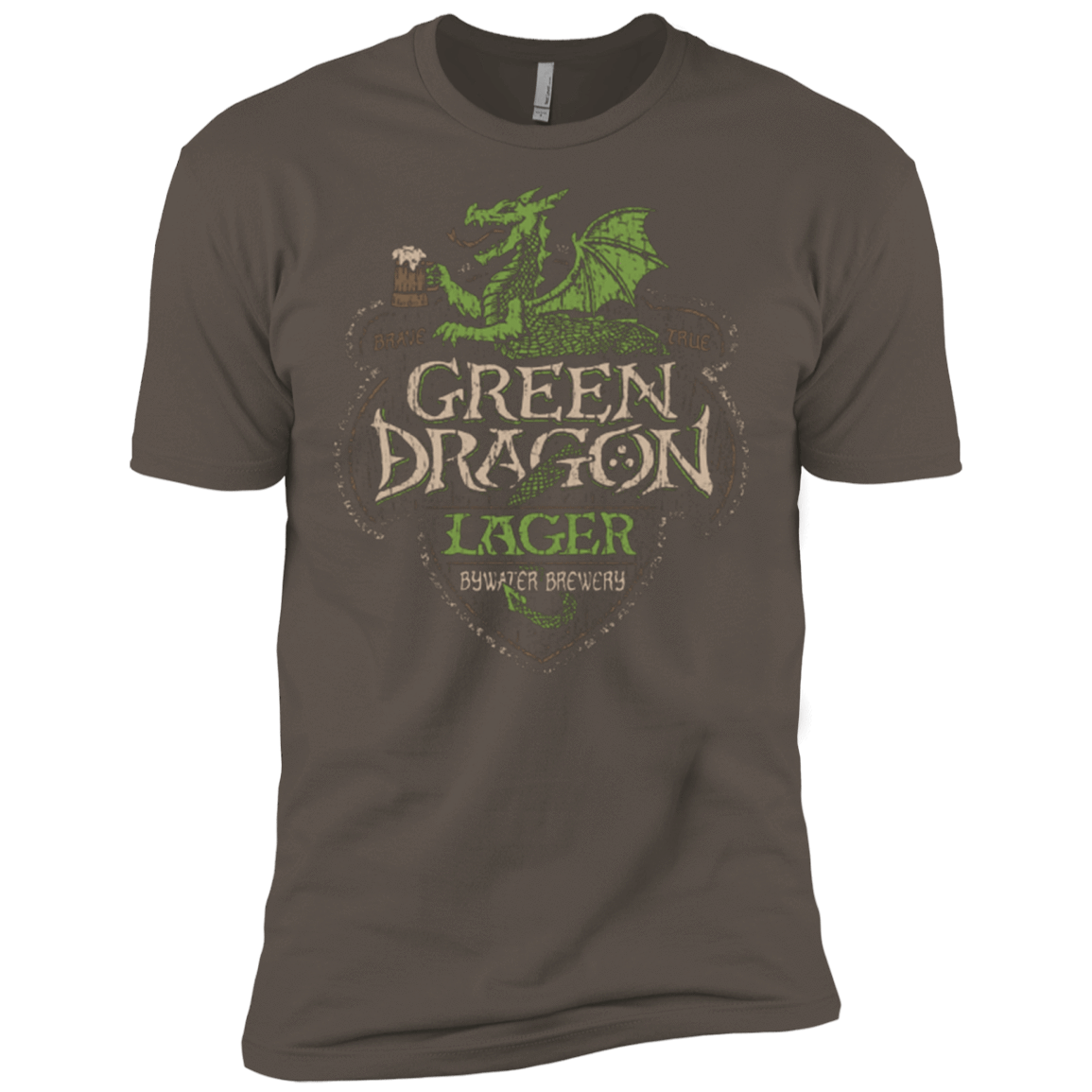 T-Shirts Warm Grey / X-Small Green Dragon Men's Premium T-Shirt