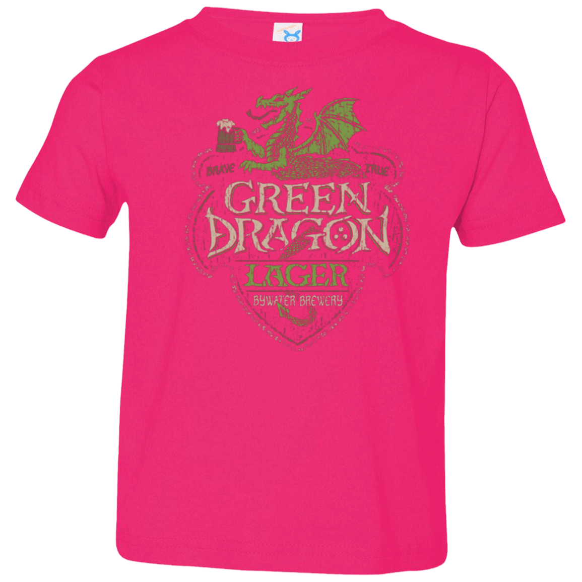 T-Shirts Hot Pink / 2T Green Dragon Toddler Premium T-Shirt
