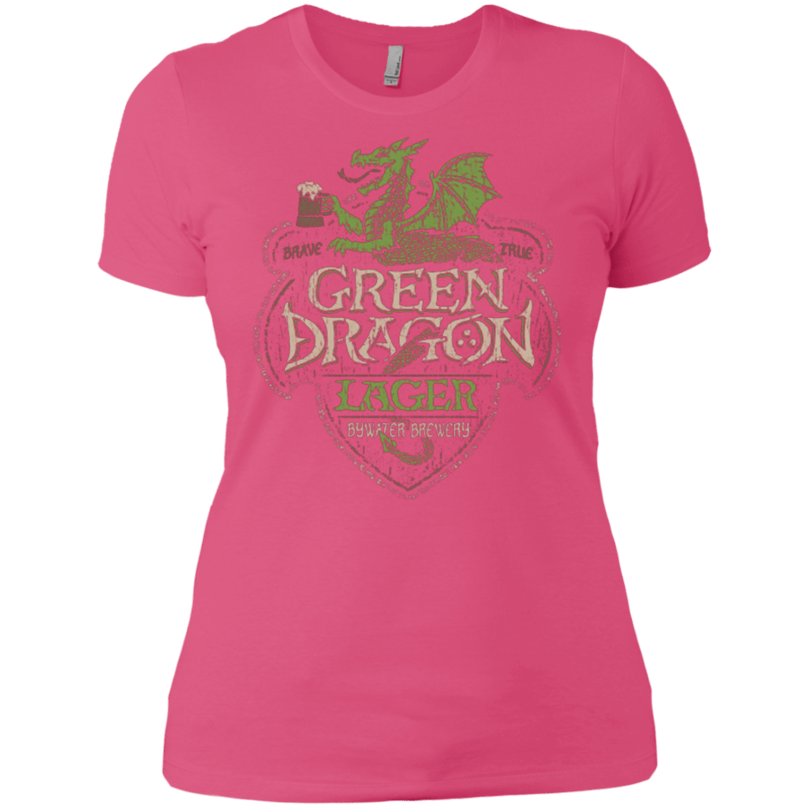 T-Shirts Hot Pink / X-Small Green Dragon Women's Premium T-Shirt