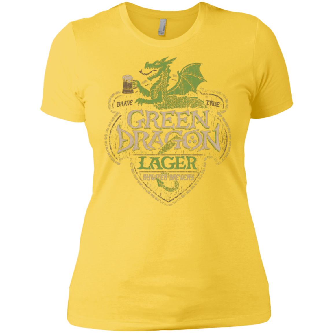 T-Shirts Vibrant Yellow / X-Small Green Dragon Women's Premium T-Shirt