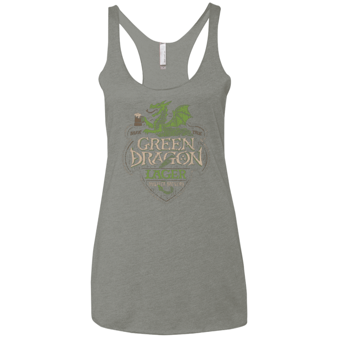 T-Shirts Venetian Grey / X-Small Green Dragon Women's Triblend Racerback Tank