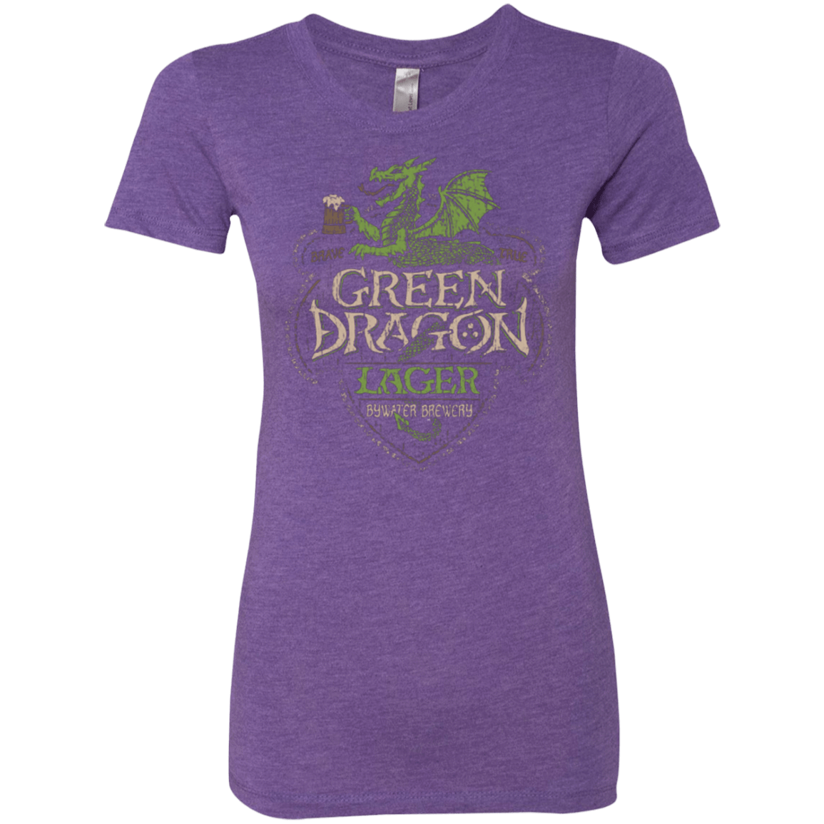 T-Shirts Purple Rush / Small Green Dragon Women's Triblend T-Shirt
