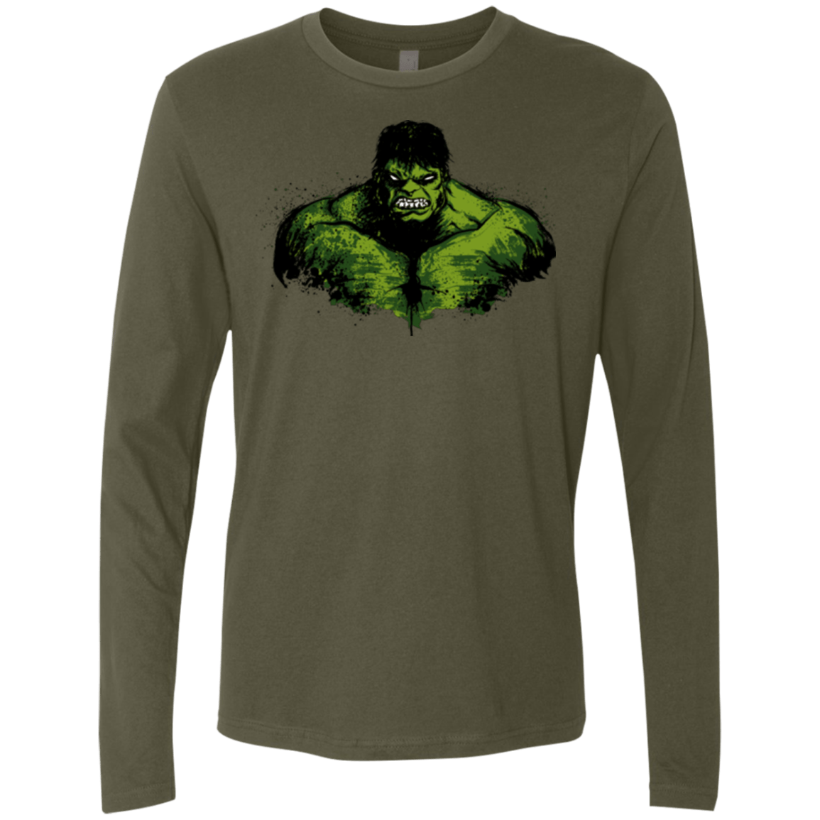 T-Shirts Military Green / Small Green Fury Men's Premium Long Sleeve