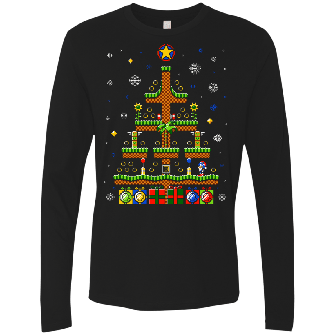 T-Shirts Black / Small Green Hill Christmas Men's Premium Long Sleeve