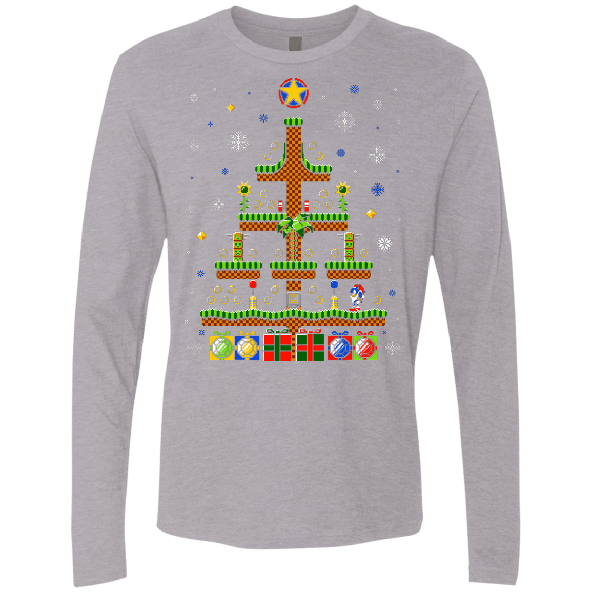 T-Shirts Heather Grey / Small Green Hill Christmas Men's Premium Long Sleeve