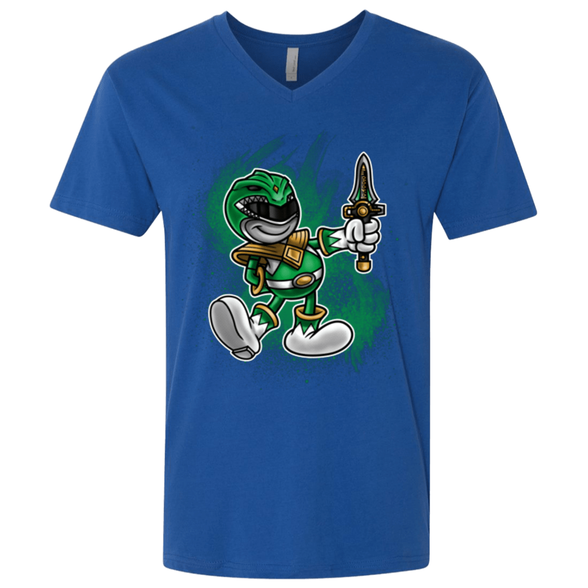 T-Shirts Royal / X-Small Green Ranger Artwork Men's Premium V-Neck