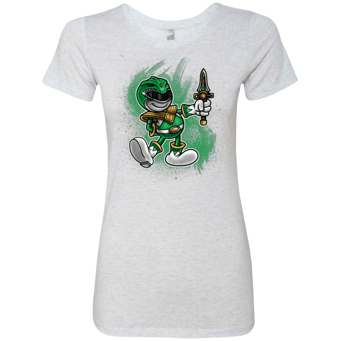 T-Shirts Heather White / Small Green Ranger Artwork Women's Triblend T-Shirt