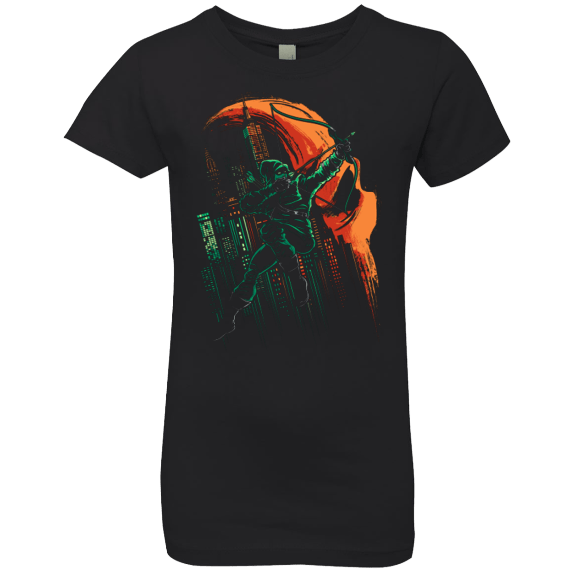 T-Shirts Black / YXS Green Vigilance Girls Premium T-Shirt