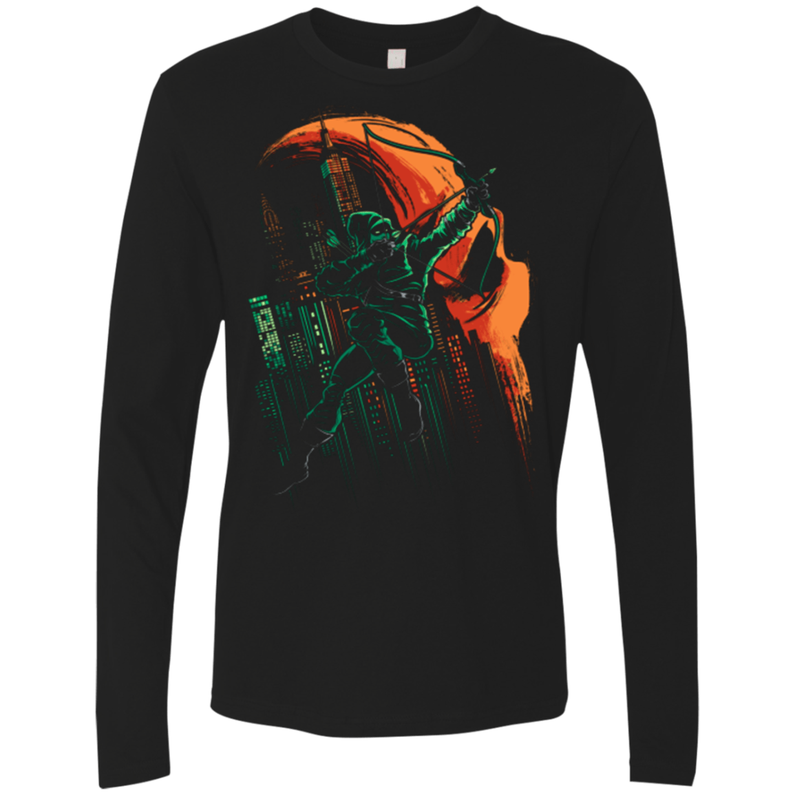 T-Shirts Black / Small Green Vigilance Men's Premium Long Sleeve