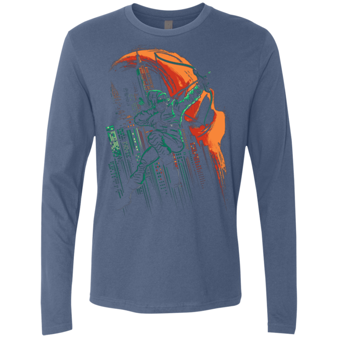 T-Shirts Indigo / Small Green Vigilance Men's Premium Long Sleeve