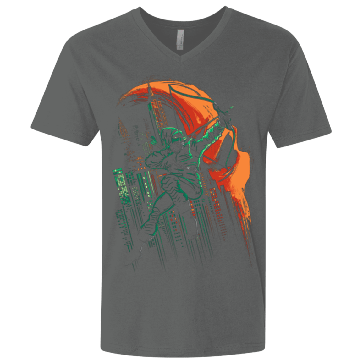 T-Shirts Heavy Metal / X-Small Green Vigilance Men's Premium V-Neck