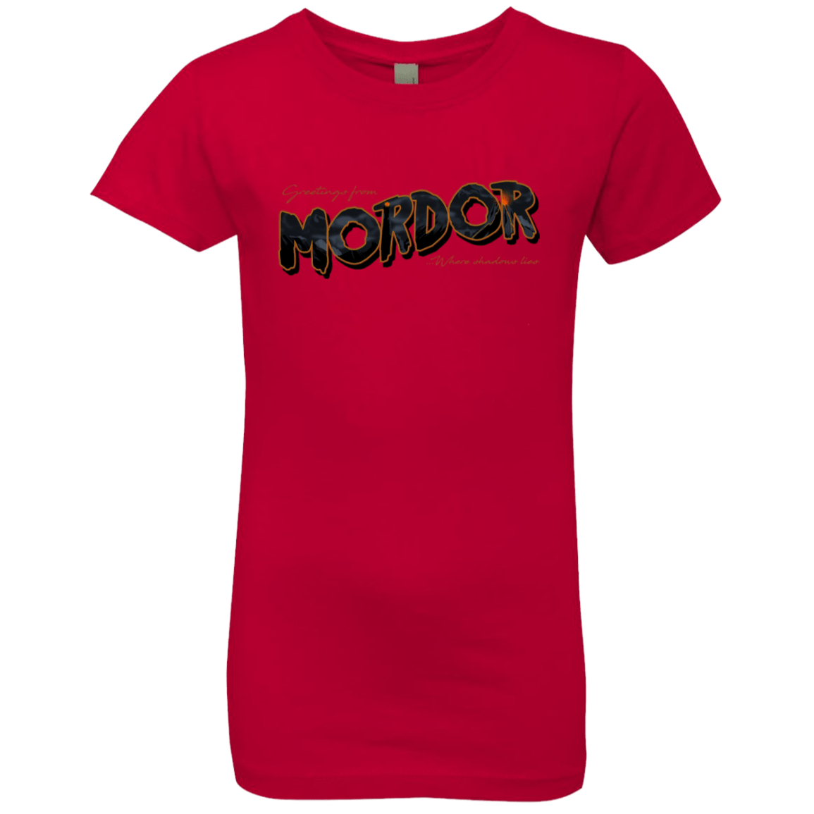 T-Shirts Red / YXS Greetings From Mordor Girls Premium T-Shirt