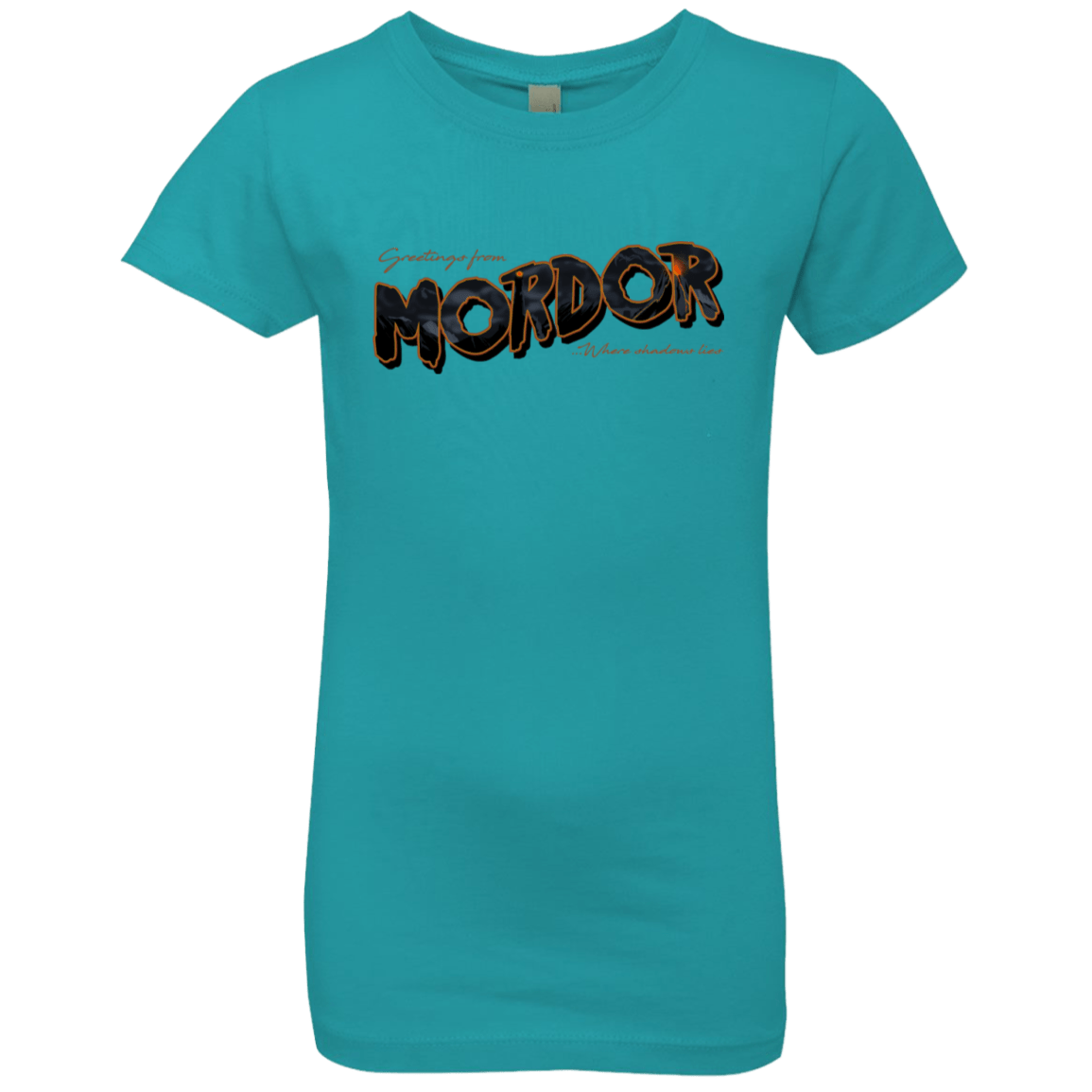 T-Shirts Tahiti Blue / YXS Greetings From Mordor Girls Premium T-Shirt