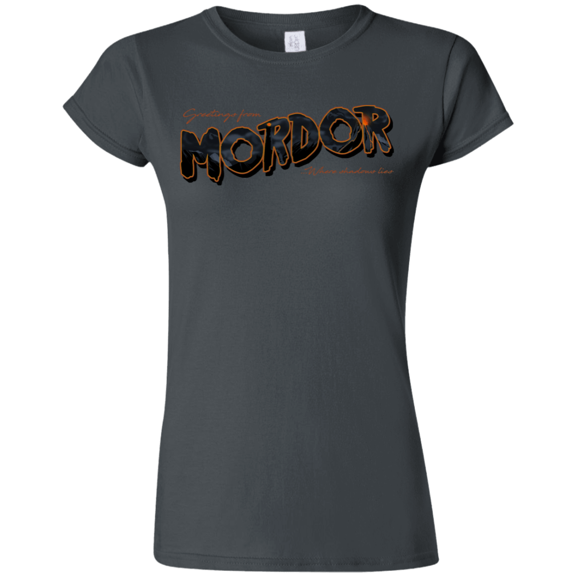 T-Shirts Charcoal / S Greetings From Mordor Junior Slimmer-Fit T-Shirt