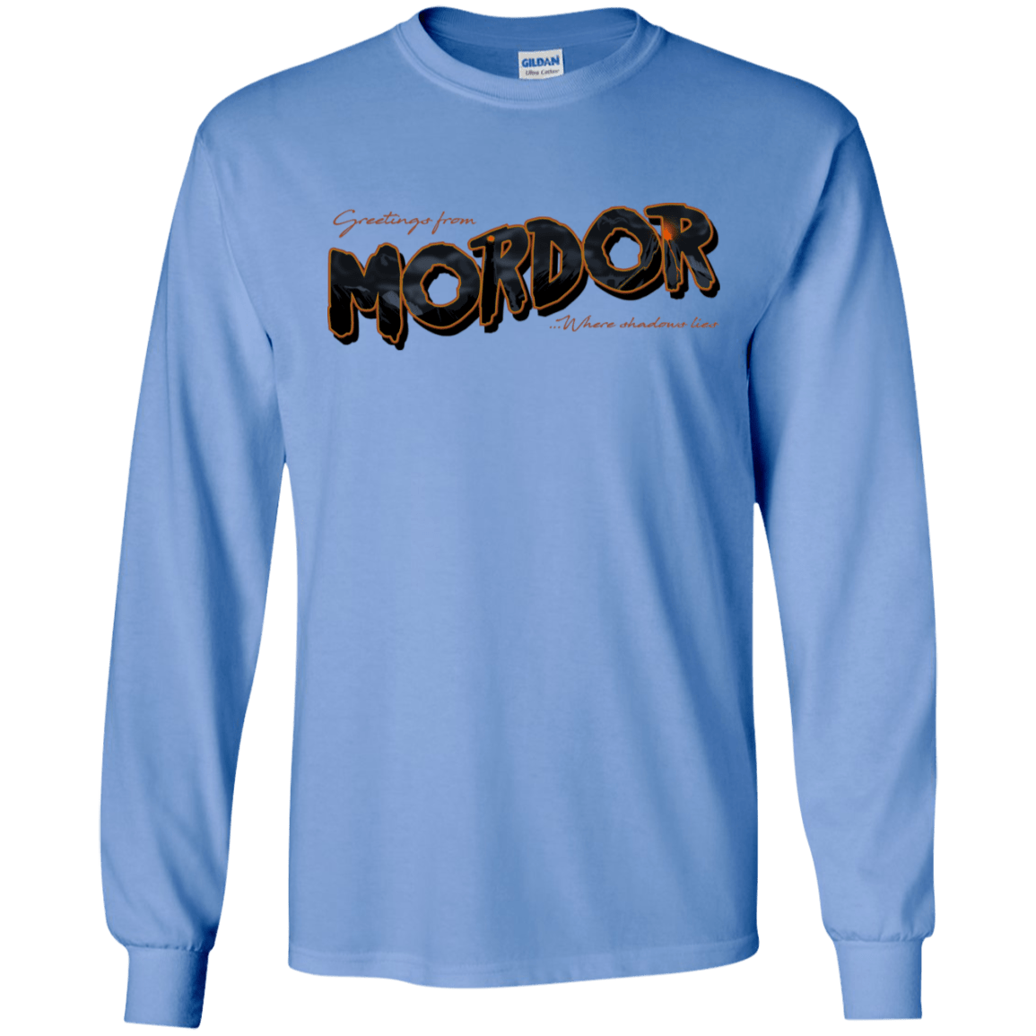T-Shirts Carolina Blue / S Greetings From Mordor Men's Long Sleeve T-Shirt