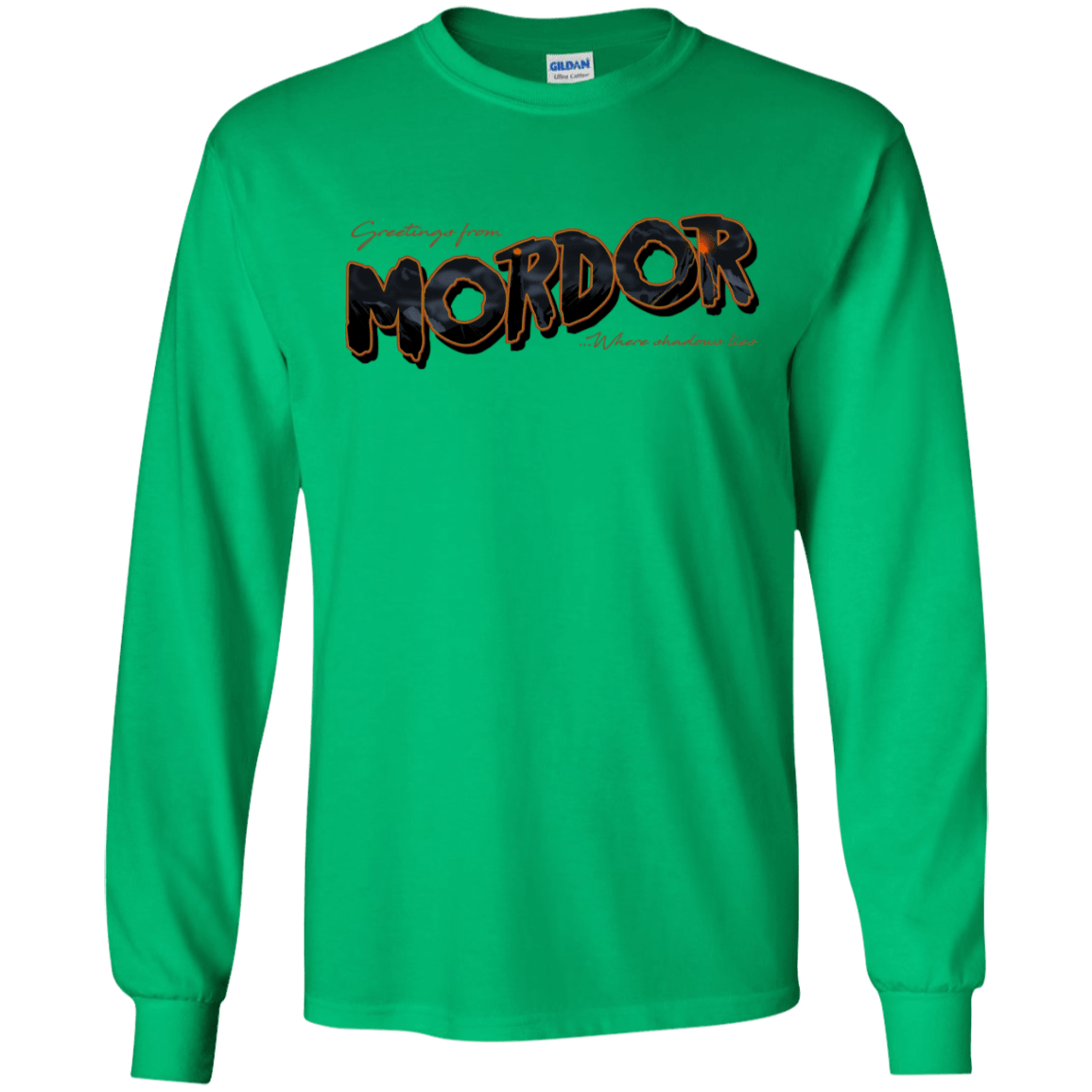 T-Shirts Irish Green / S Greetings From Mordor Men's Long Sleeve T-Shirt