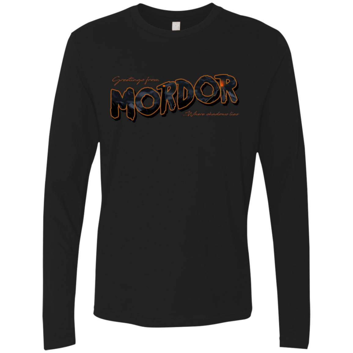 T-Shirts Black / S Greetings From Mordor Men's Premium Long Sleeve