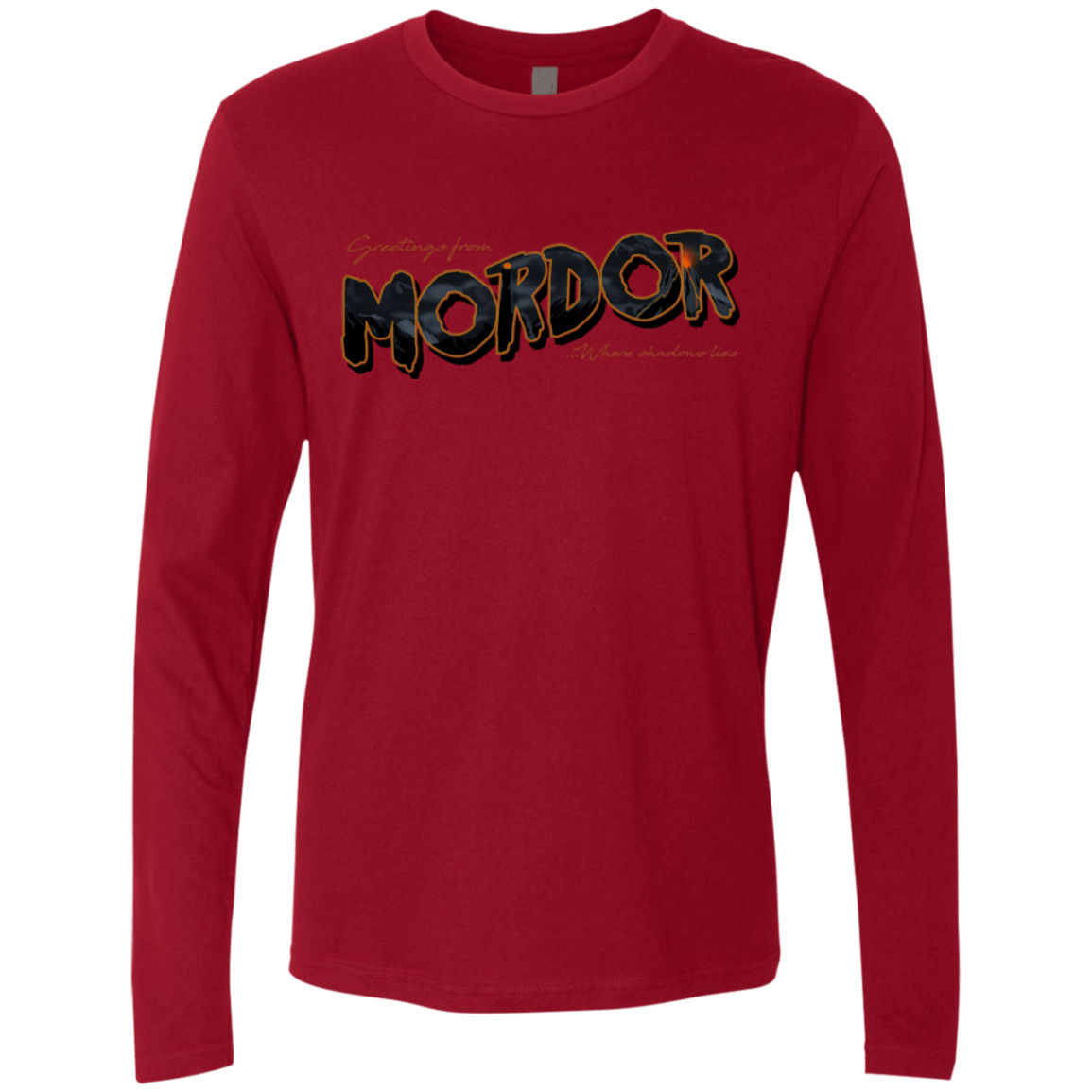 T-Shirts Cardinal / S Greetings From Mordor Men's Premium Long Sleeve