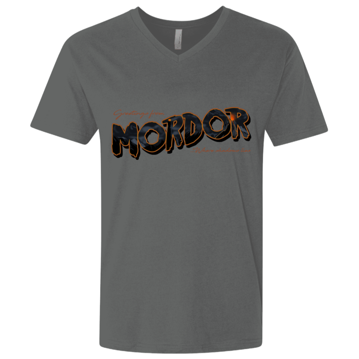 T-Shirts Heavy Metal / X-Small Greetings From Mordor Men's Premium V-Neck