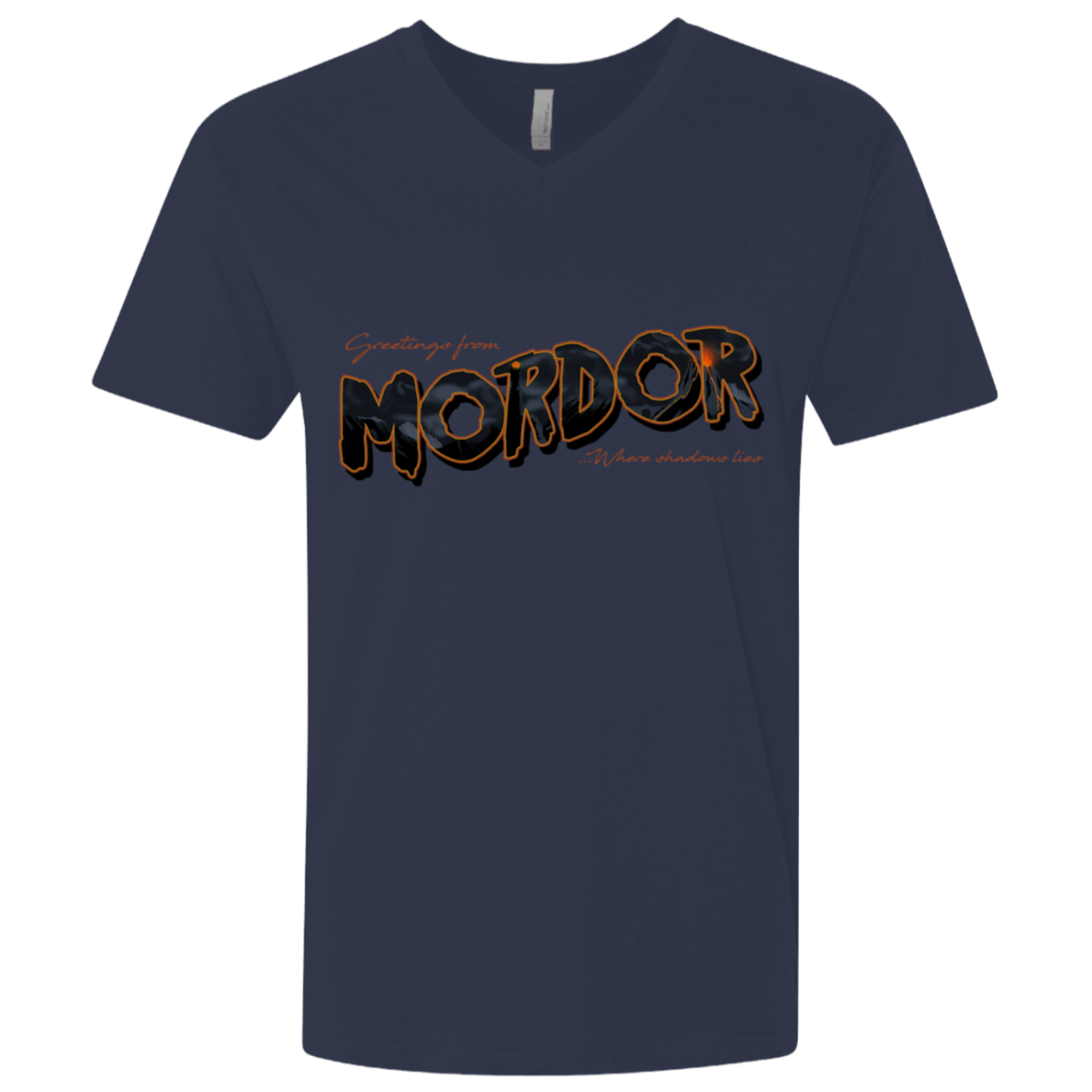 T-Shirts Midnight Navy / X-Small Greetings From Mordor Men's Premium V-Neck