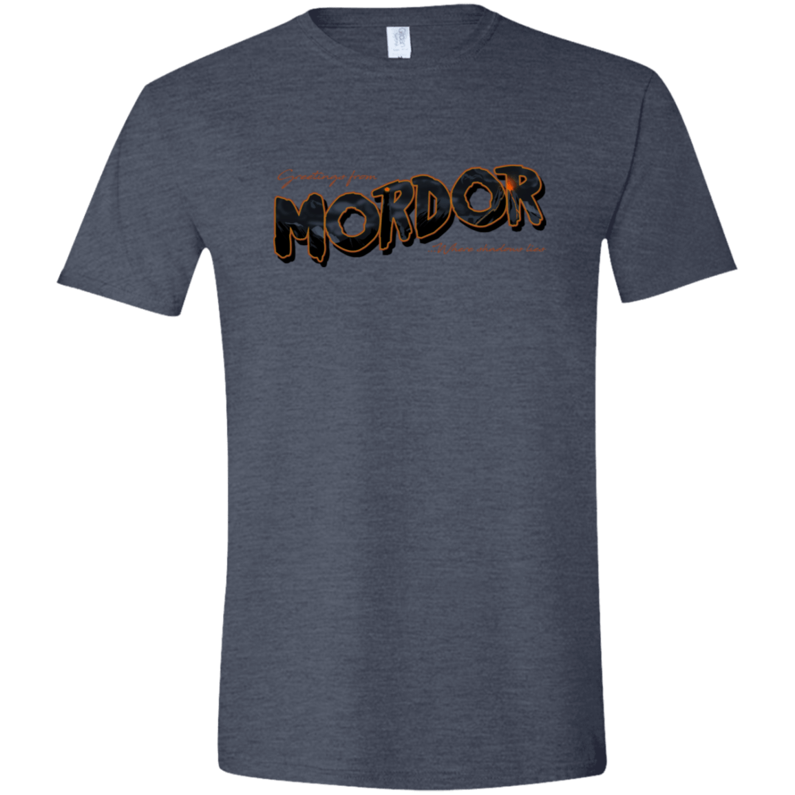 T-Shirts Heather Navy / S Greetings From Mordor Men's Semi-Fitted Softstyle