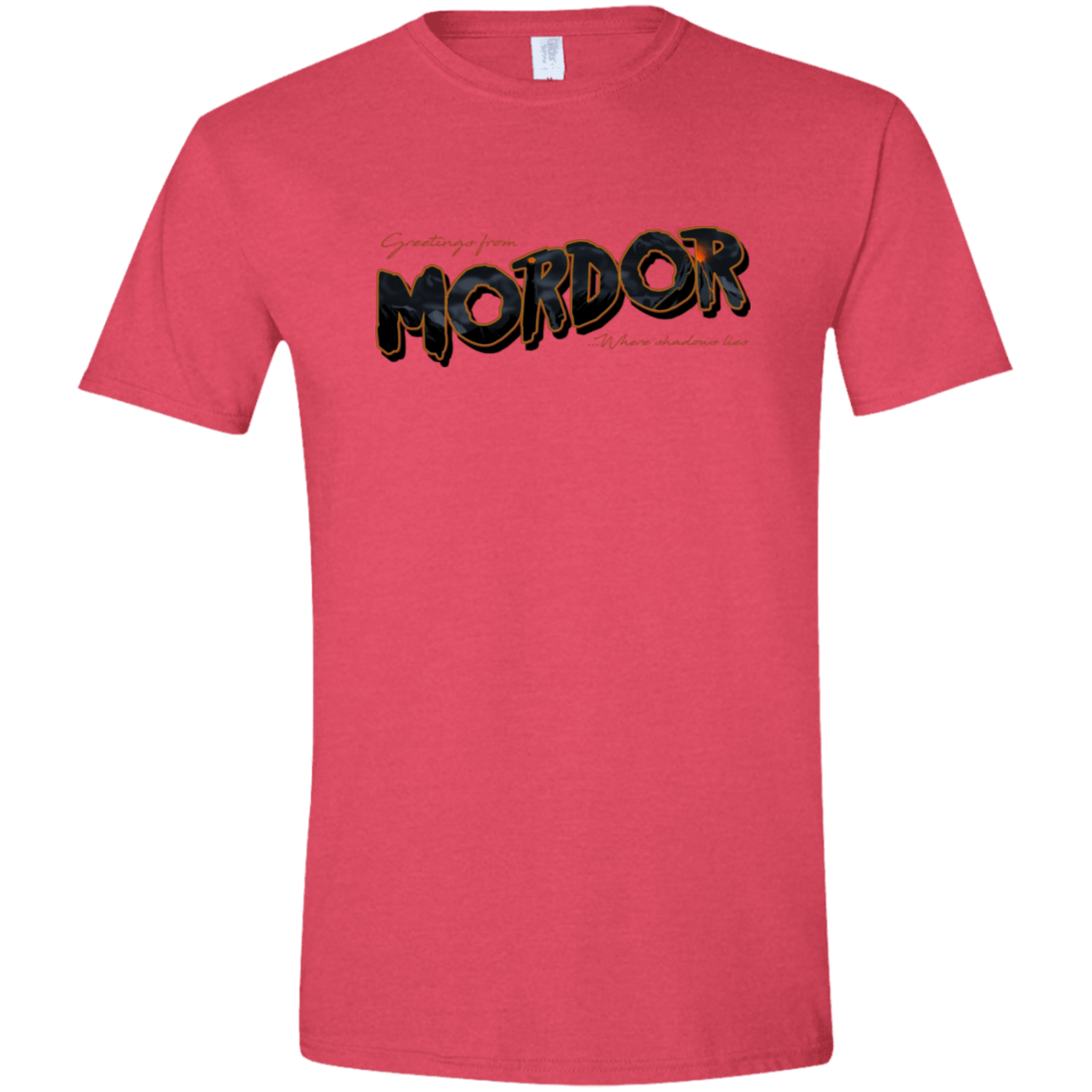 T-Shirts Heather Red / S Greetings From Mordor Men's Semi-Fitted Softstyle