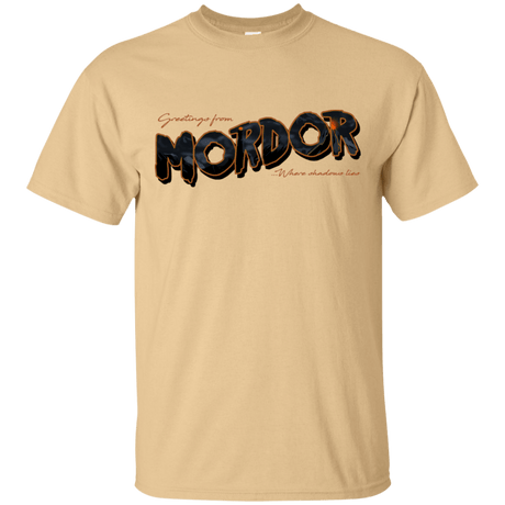 T-Shirts Vegas Gold / S Greetings From Mordor T-Shirt