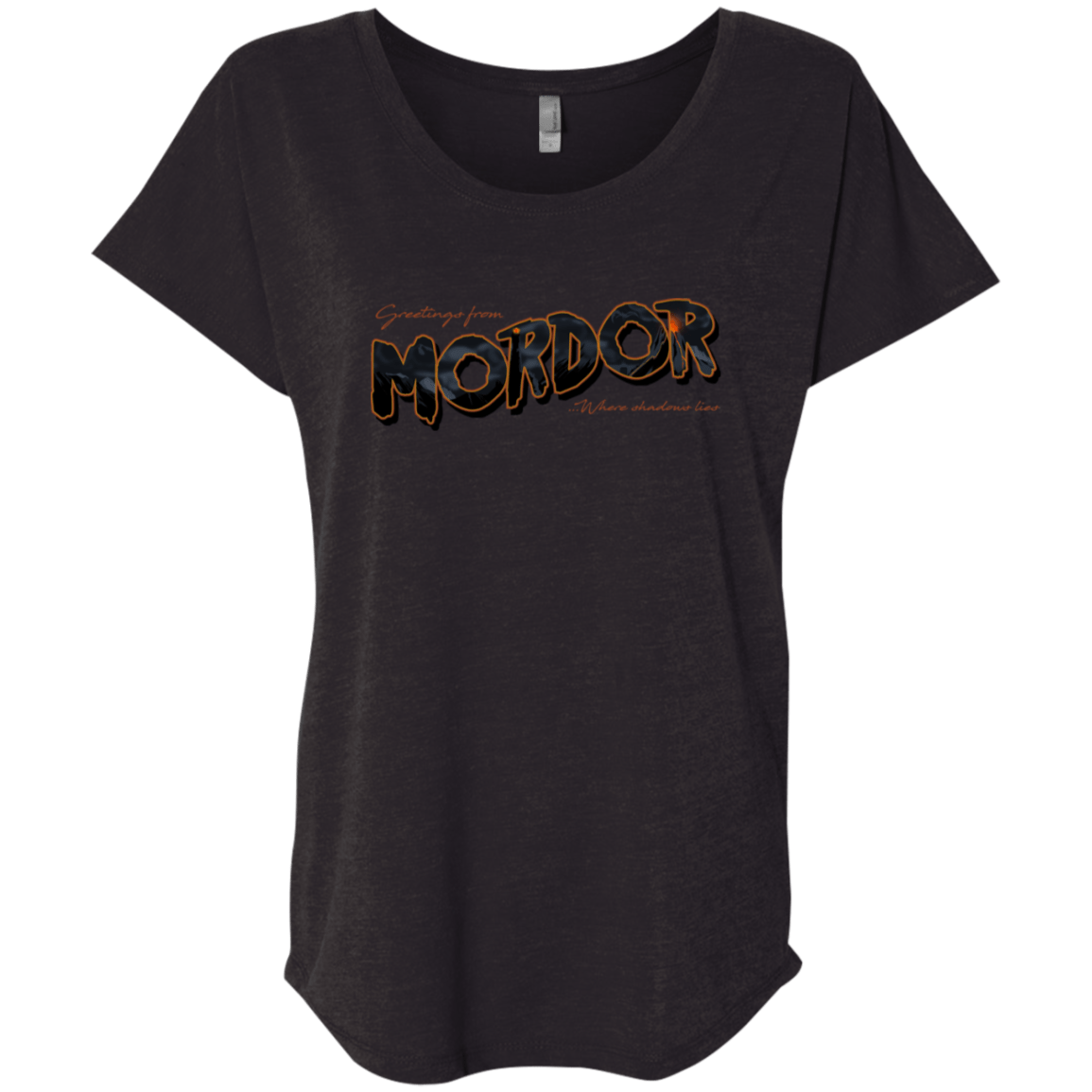 T-Shirts Vintage Black / X-Small Greetings From Mordor Triblend Dolman Sleeve