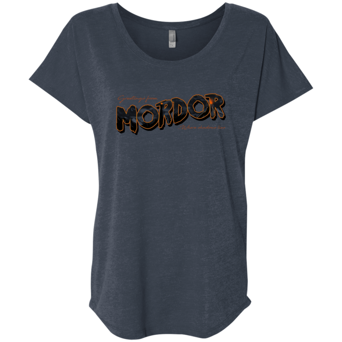 T-Shirts Vintage Navy / X-Small Greetings From Mordor Triblend Dolman Sleeve