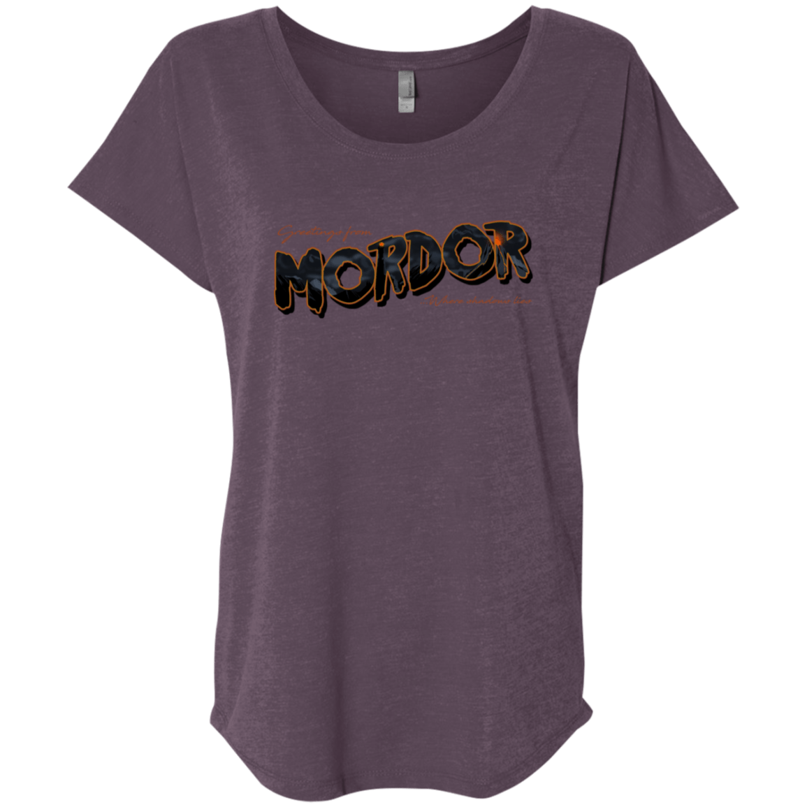 T-Shirts Vintage Purple / X-Small Greetings From Mordor Triblend Dolman Sleeve