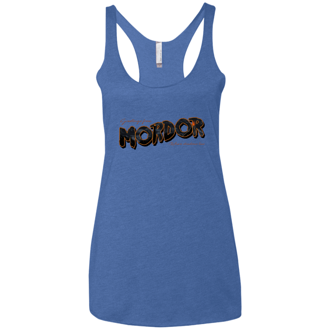 T-Shirts Vintage Royal / X-Small Greetings From Mordor Women's Triblend Racerback Tank