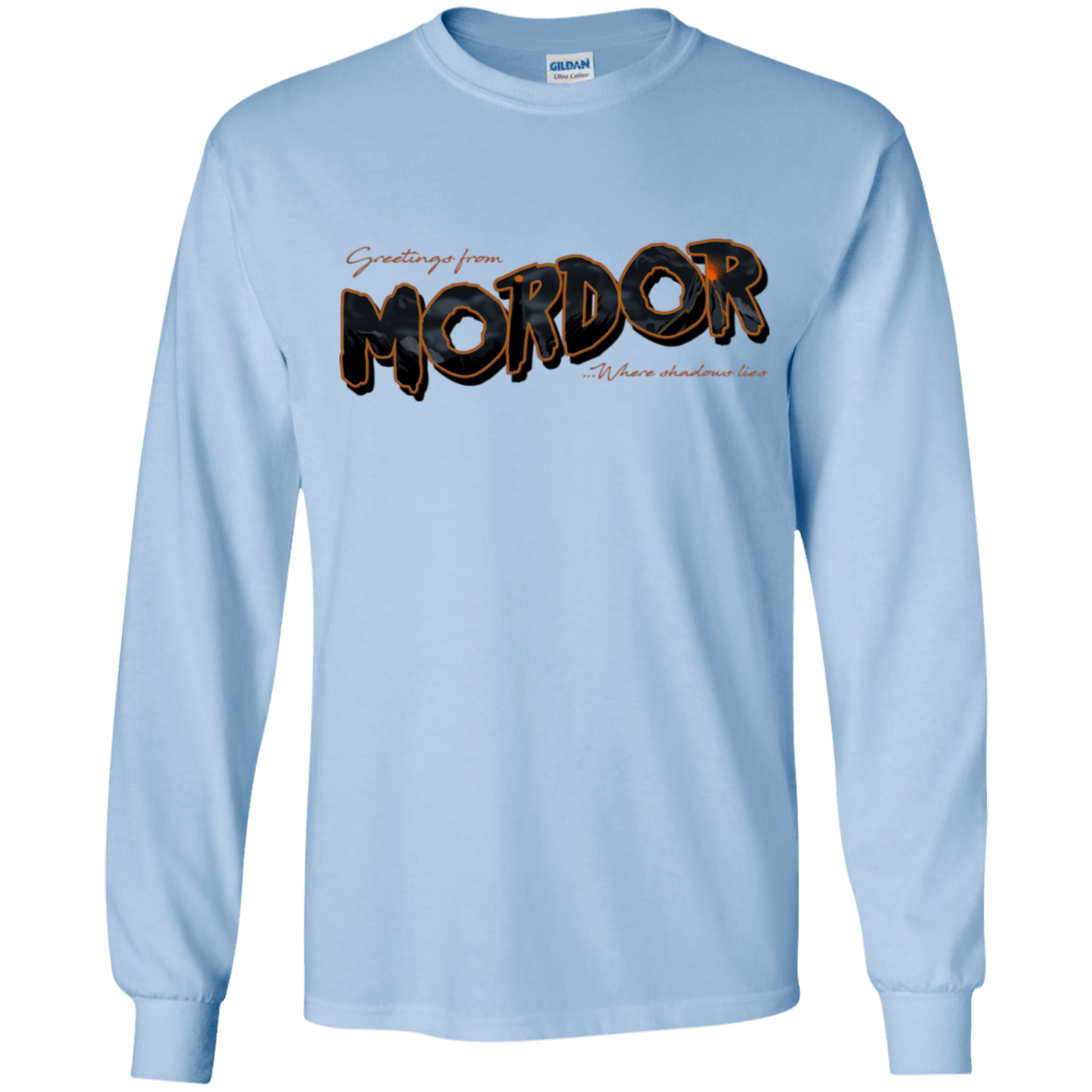 T-Shirts Light Blue / YS Greetings From Mordor Youth Long Sleeve T-Shirt