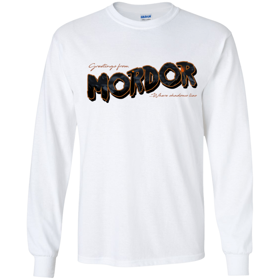 T-Shirts White / YS Greetings From Mordor Youth Long Sleeve T-Shirt