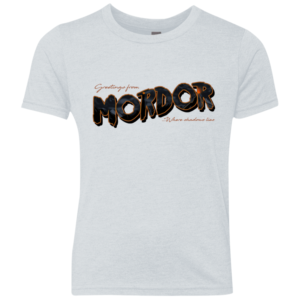 T-Shirts Heather White / YXS Greetings From Mordor Youth Triblend T-Shirt