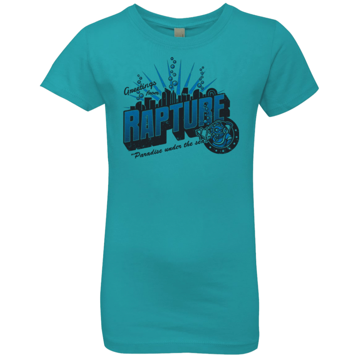 T-Shirts Tahiti Blue / YXS Greetings from Rapture Girls Premium T-Shirt