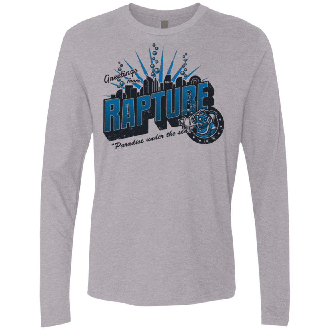 T-Shirts Heather Grey / Small Greetings from Rapture Men's Premium Long Sleeve
