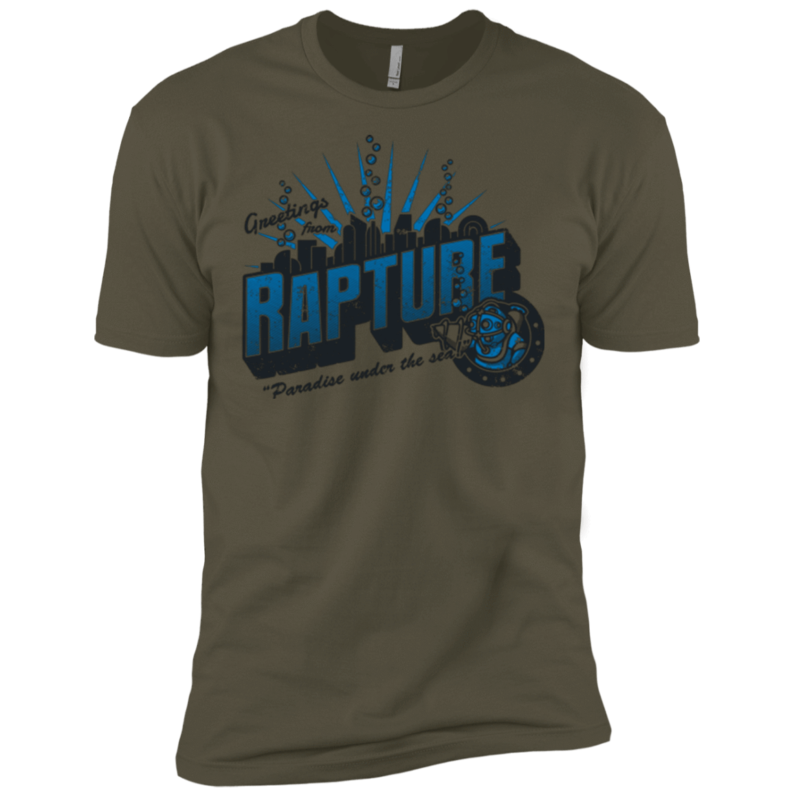 T-Shirts Military Green / X-Small Greetings from Rapture Men's Premium T-Shirt