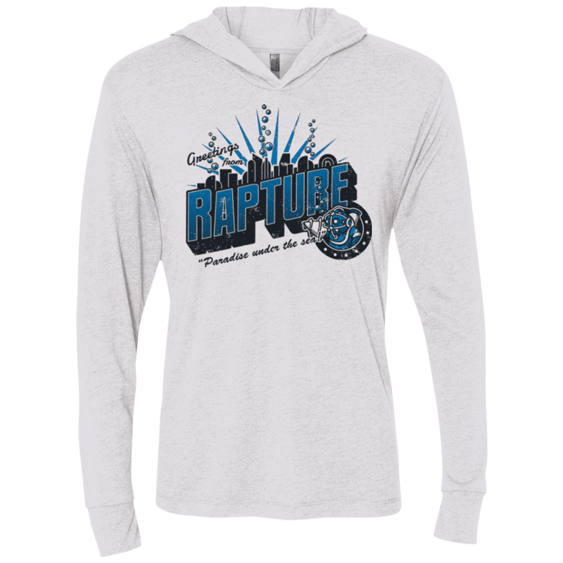 T-Shirts Heather White / X-Small Greetings from Rapture Triblend Long Sleeve Hoodie Tee