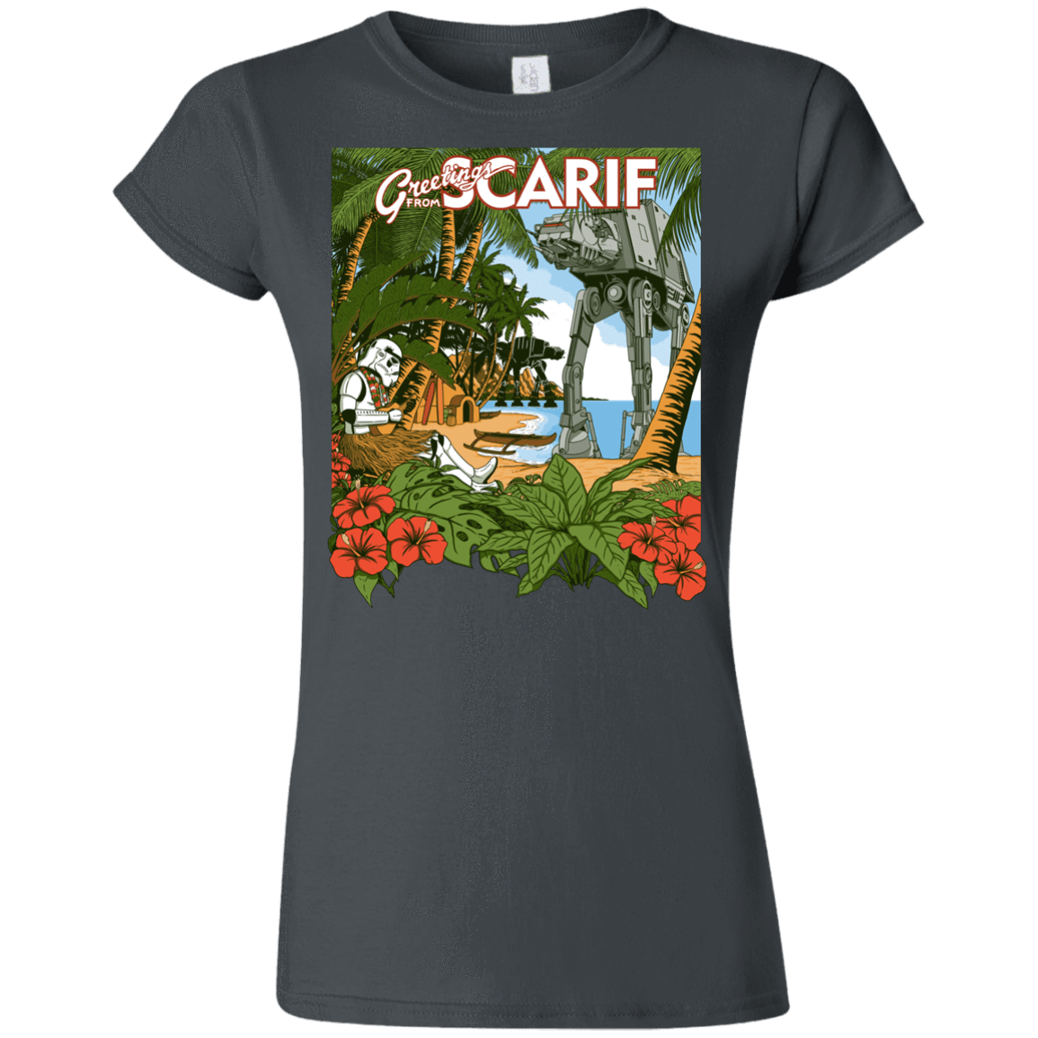 T-Shirts Charcoal / S Greetings from Scarif Junior Slimmer-Fit T-Shirt