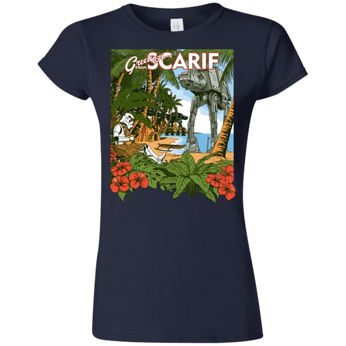 T-Shirts Navy / S Greetings from Scarif Junior Slimmer-Fit T-Shirt