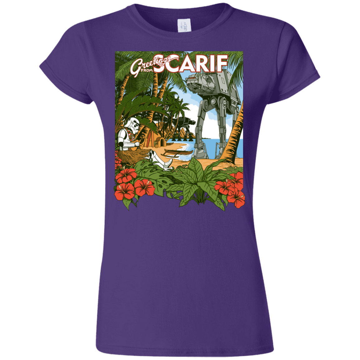 T-Shirts Purple / S Greetings from Scarif Junior Slimmer-Fit T-Shirt