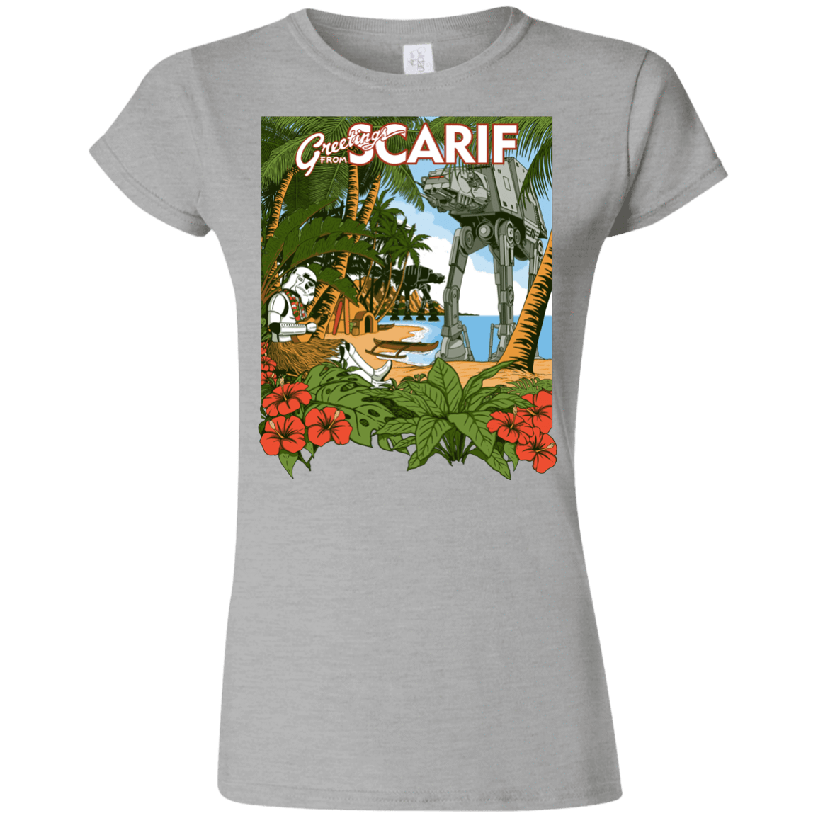 T-Shirts Sport Grey / S Greetings from Scarif Junior Slimmer-Fit T-Shirt