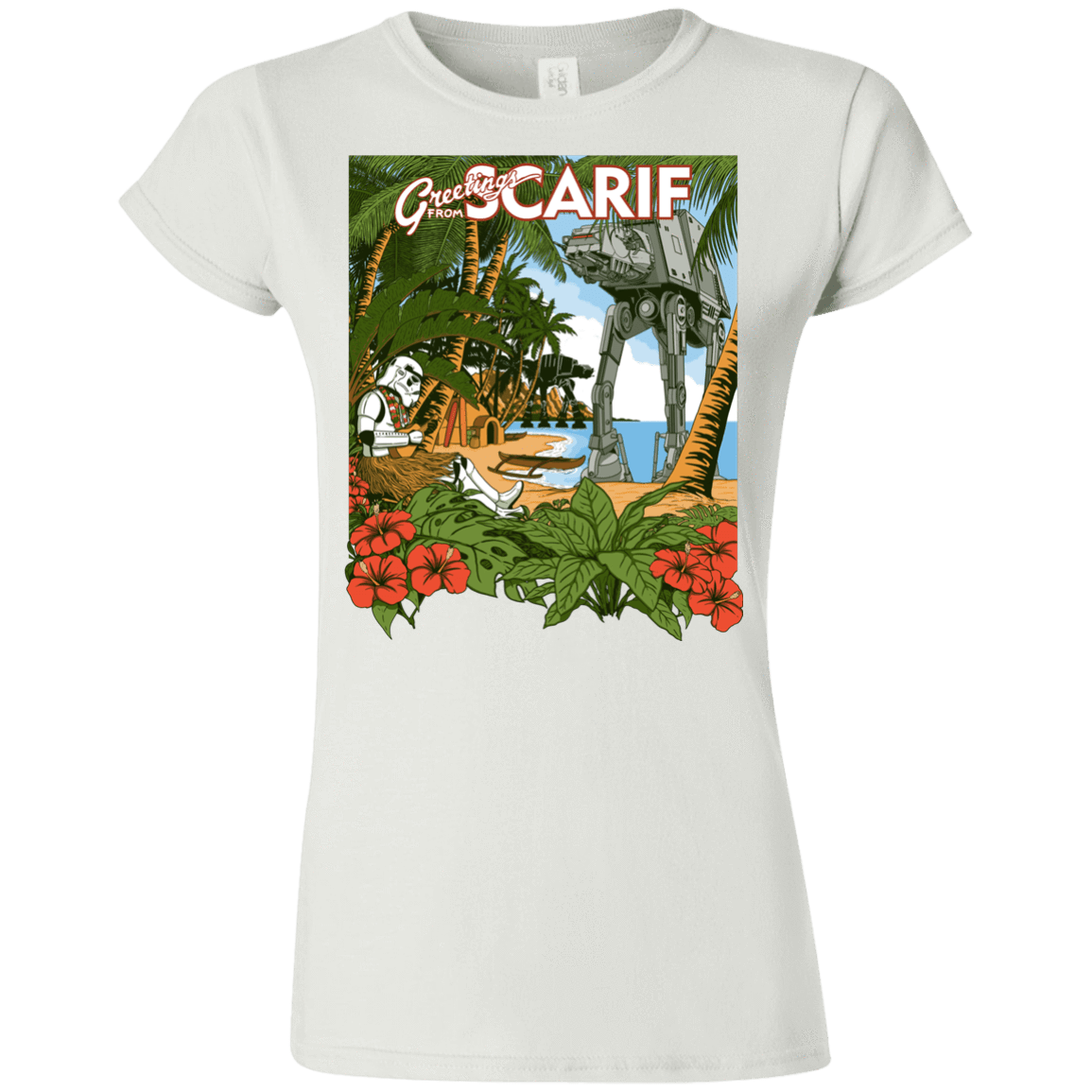 T-Shirts White / S Greetings from Scarif Junior Slimmer-Fit T-Shirt