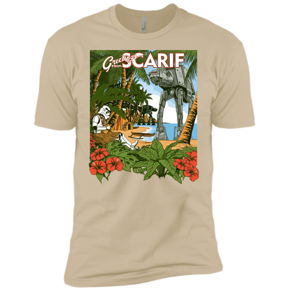 T-Shirts Sand / X-Small Greetings from Scarif Men's Premium T-Shirt
