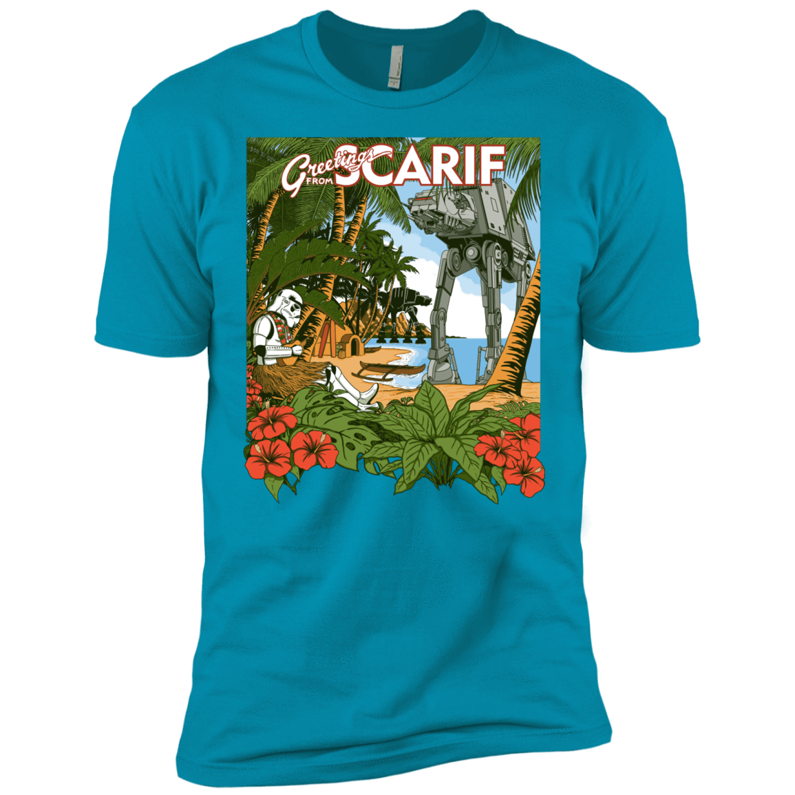 T-Shirts Turquoise / X-Small Greetings from Scarif Men's Premium T-Shirt